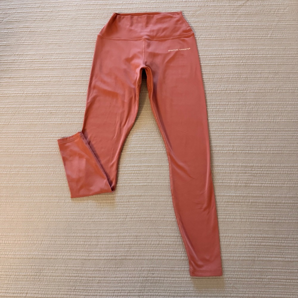 Spiritual Gangster Womens High Waisted Active Yoga Leggings Terracotta Pink S